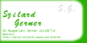 szilard gerner business card